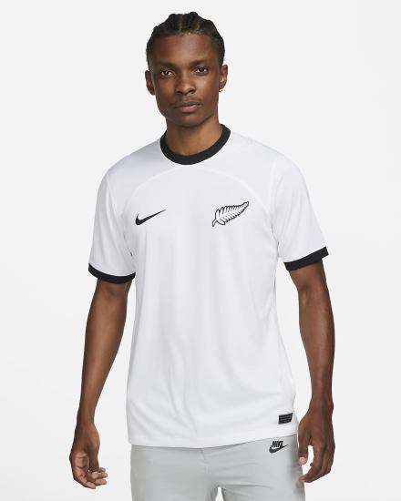 Nike New Zealand 2022/23 Stadium Home Dri-FIT Soccer Muške Dres Bijele Crne | HR-10657VHJE