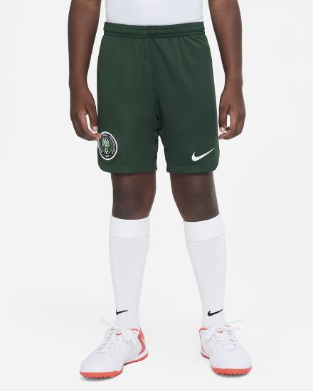 Nike Nigeria 2022/23 Stadium Home/Away Kids Dri-FIT Soccer Za Djevojčice Kratke Hlače Zelene Bijele | HR-08134BDEI