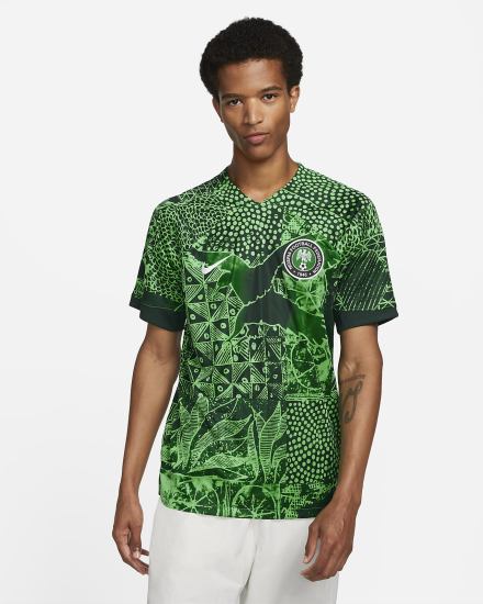 Nike Nigeria 2022/23 Stadium Home Dri-FIT Soccer Muške Dres Zelene Crne Bijele | HR-68395FPXC