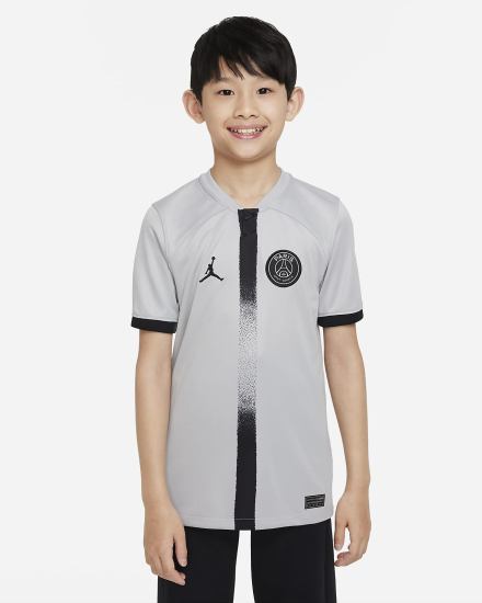 Nike Paris Saint-Germain 2022/23 Stadium Away Kids Dri-FIT Soccer Za Dječake Dres Svijetlo Sive Crne | HR-38407EJGO