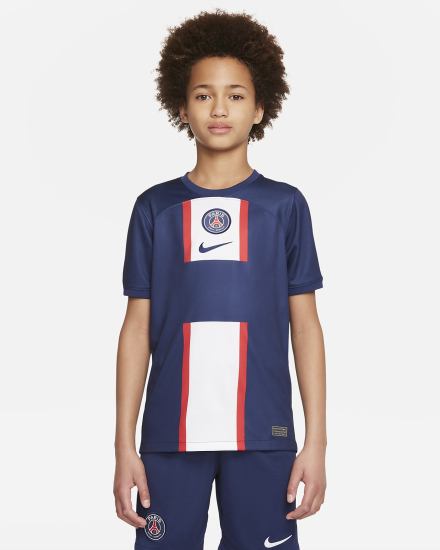 Nike Paris Saint-Germain 2022/23 Stadium Home Kids Dri-FIT Soccer Za Djevojčice Dres Tamnoplave Bijele Tamnoplave | HR-83624IVDF