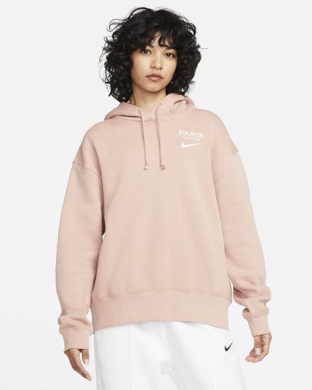 Nike Paris Saint-Germain Fleece Ženske Majica S Kapuljačom Roze Bijele | HR-02846WVQJ