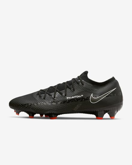 Nike Phantom GT2 Pro FG Firm-Ground Muške Nogometne Kocke Crne Bijele Svijetlo Crvene Sive | HR-30798NQRW