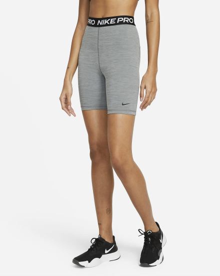 Nike Pro 365 High-Waisted 7" Ženske Kratke Hlače Sive Crne | HR-71269QJNB