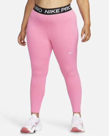 Nike Pro 365 (Plus Size) Ženske Tajice Crne Bijele | HR-46530OLKC