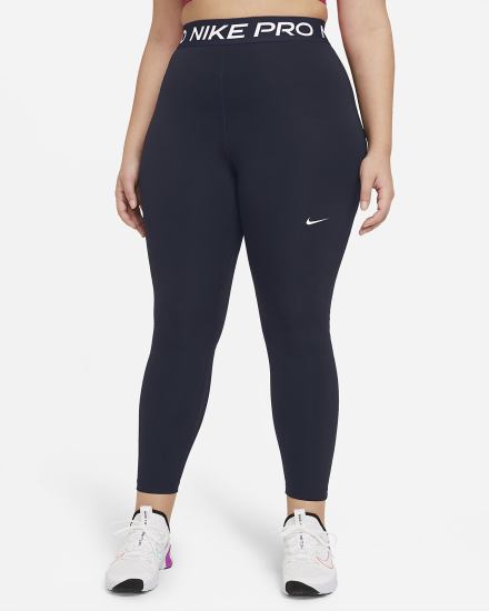 Nike Pro 365 (Plus Size) Ženske Tajice Obsidijanske Bijele | HR-23745ASWV