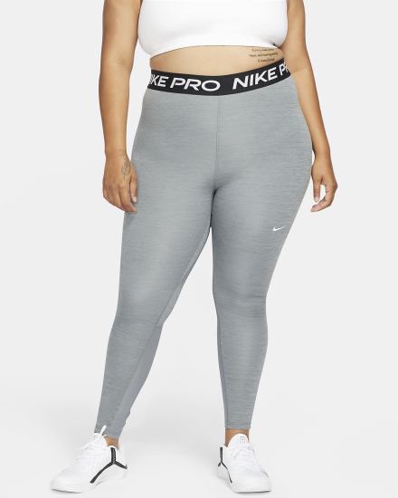 Nike Pro 365 (Plus Size) Ženske Tajice Sive Crne Bijele | HR-28543QDUW