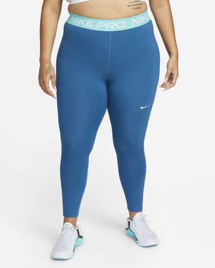 Nike Pro 365 (Plus Size) Ženske Tajice Tirkizne Bijele | HR-38257BIPC