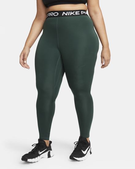 Nike Pro 365 (Plus Size) Ženske Tajice Zelene Crne | HR-49085AXMB