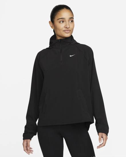 Nike Pro Dri-FIT 1/4-Zip Packable Training Cover-Up Ženske Jakne Crne Bijele | HR-57296WPUD