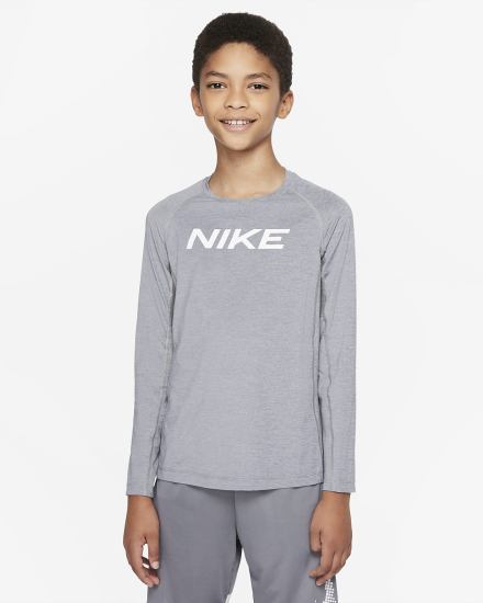 Nike Pro Dri-FIT Kids Long-Sleeve Top Za Dječake Košulje Tamno Sive | HR-03796PTNM