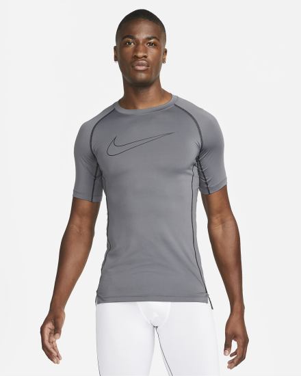 Nike Pro Dri-FIT Tight Fit Short-Sleeve Top Muške Majice Sive Crne | HR-79346DWKC