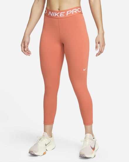 Nike Pro Mid-Rise Crop (Plus Size) Ženske Tajice Bijele | HR-76802GPAY