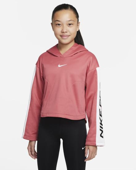 Nike Pro Therma-FIT Kids Za Djevojčice Majica S Kapuljačom Roze Bijele | HR-75196SLPU