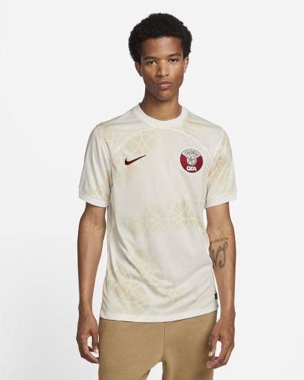 Nike Qatar 2022/23 Stadium Away Dri-FIT Soccer Muške Dres Bijele Bordo | HR-31847CSTF