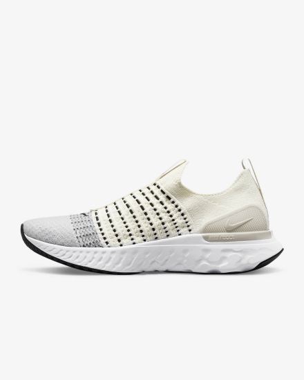 Nike React Phantom Run Flyknit 2 Road Muške Tenisiće Bijele Svijetlo Bež Crne | HR-54810FVHA