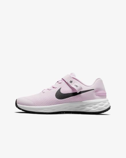 Nike Revolution 6 FlyEase Kids Easy On/Off Road Za Djevojčice Tenisiće Roze Crne | HR-75608URBN