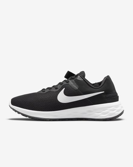 Nike Revolution 6 FlyEase Next Nature Easy On/Off Road (Extra Wide) Muške Tenisiće Crne Sive Bijele | HR-57614QYSN