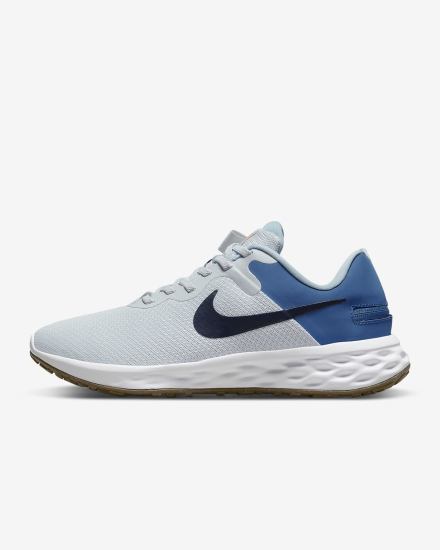 Nike Revolution 6 FlyEase Next Nature Easy On/Off Road (Extra Wide) Muške Tenisiće Platine Tamno Plave | HR-80245CAPF