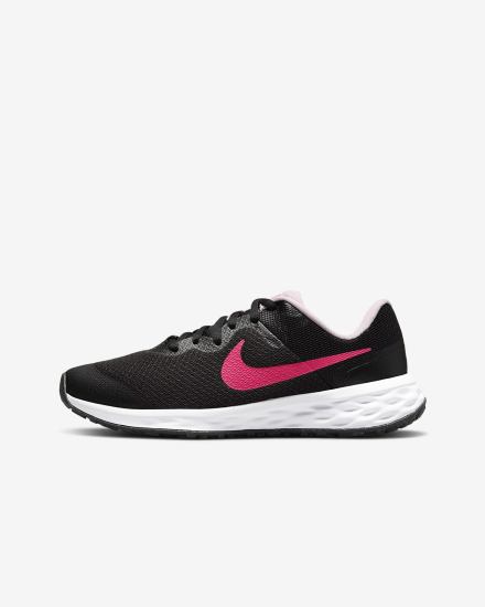 Nike Revolution 6 Kids Road Za Djevojčice Tenisiće Crne Roze | HR-93670TGNI