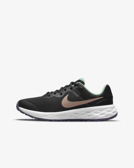 Nike Revolution 6 Kids Road Za Dječake Tenisiće Crne Menta Ljubičaste Metalne Crvene Smeđe | HR-32168MJTH