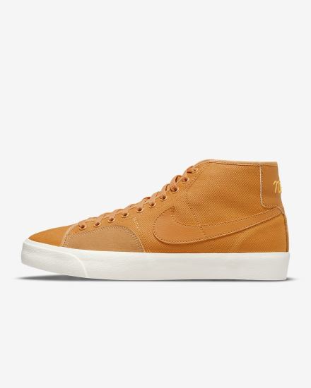 Nike SB BLZR Court Mid Premium Muške Skate Obuća Tamno Žute | HR-54927HKAS