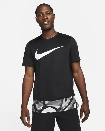 Nike Sport Clash Training Top Muške Majice Crne Bijele | HR-81094PNHG