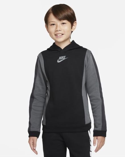 Nike Sportswear Amplify Kids Za Dječake Majica S Kapuljačom Crne Tamno Sive | HR-28615KWYE