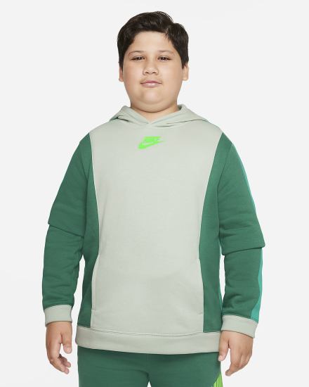 Nike Sportswear Amplify Kids Za Dječake Majica S Kapuljačom Zelene | HR-32659GAHK