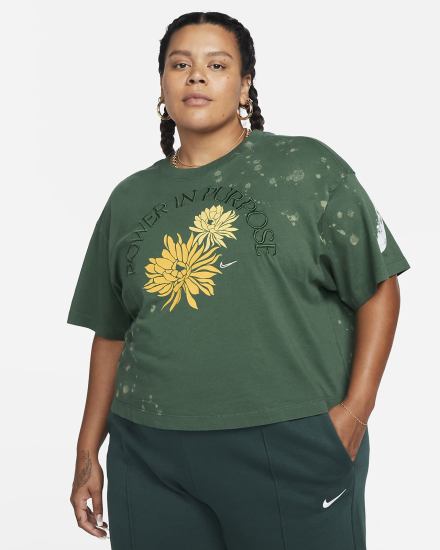 Nike Sportswear Boxy (Plus Size) Ženske Majice Zelene | HR-40951FSXM