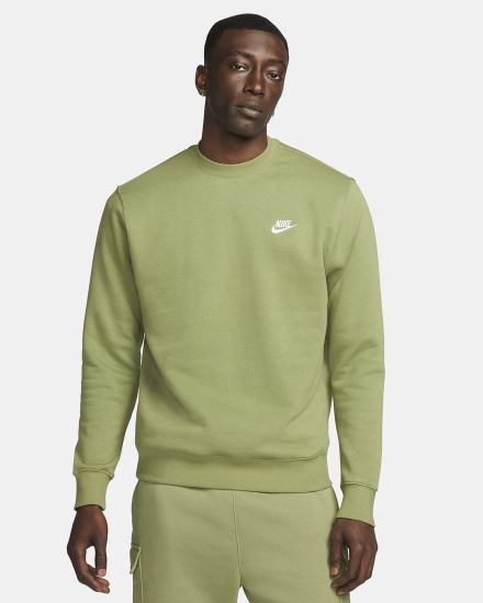 Nike Sportswear Club Fleece Crew Muške Dukserice Bijele | HR-32650PLEY