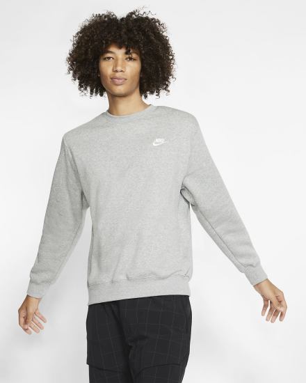 Nike Sportswear Club Fleece Crew Muške Dukserice Tamno Sive Bijele | HR-32710KTWS