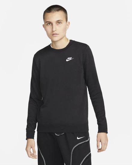 Nike Sportswear Club Fleece Crew-Neck Ženske Dukserice Crne Bijele | HR-58469BDNC