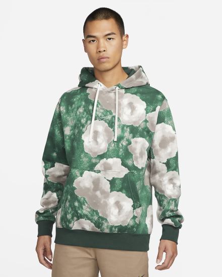 Nike Sportswear Club Fleece Floral Muške Majica S Kapuljačom Zelene | HR-46193FDZO