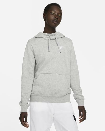 Nike Sportswear Club Fleece Funnel-Neck Ženske Majica S Kapuljačom Tamno Sive Bijele | HR-39542DYCA