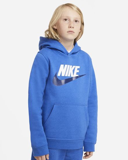 Nike Sportswear Club Fleece Kids Za Djevojčice Majica S Kapuljačom Kraljevska Plava | HR-05624JTXR