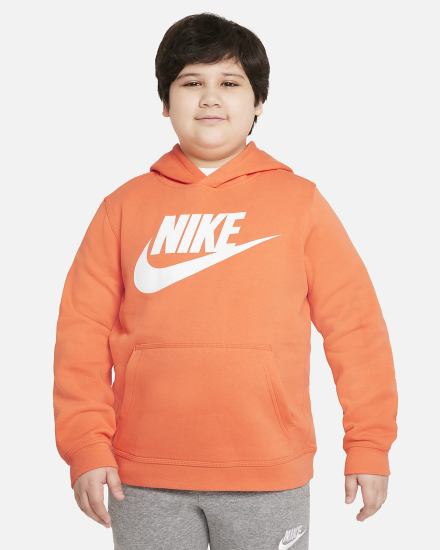 Nike Sportswear Club Fleece Kids Za Djevojčice Majica S Kapuljačom Narančaste Bijele | HR-51497CFTS