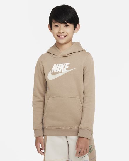 Nike Sportswear Club Fleece Kids Za Djevojčice Majica S Kapuljačom Kaki Boja | HR-83916WDFE