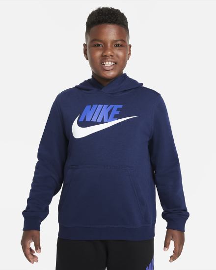 Nike Sportswear Club Fleece Kids Za Djevojčice Majica S Kapuljačom Tamnoplave | HR-96301LXFI