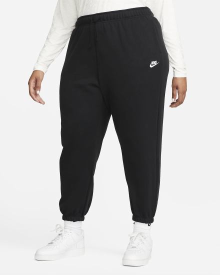 Nike Sportswear Club Fleece Mid-Rise Oversized Ženske Trenirke Crne Bijele | HR-01327VRUZ