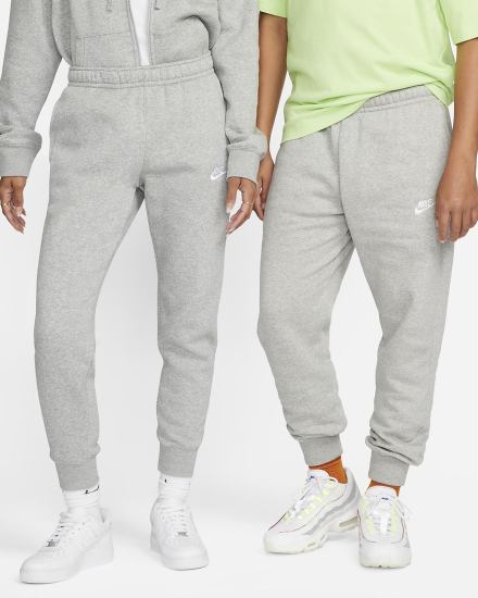 Nike Sportswear Club Fleece Muške Jogger Hlače Tamno Sive Srebrne Bijele | HR-45319YIDV