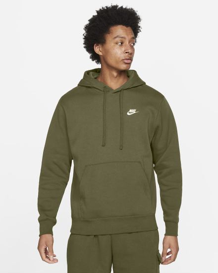 Nike Sportswear Club Fleece Muške Majica S Kapuljačom Zelene Bijele | HR-93852THBX