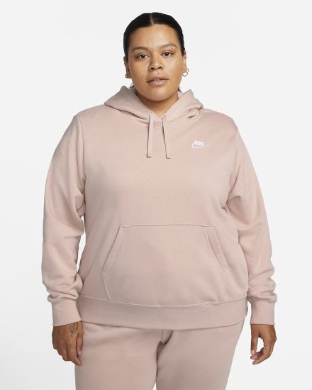 Nike Sportswear Club Fleece Ženske Majica S Kapuljačom Roze Bijele | HR-01634HMDU