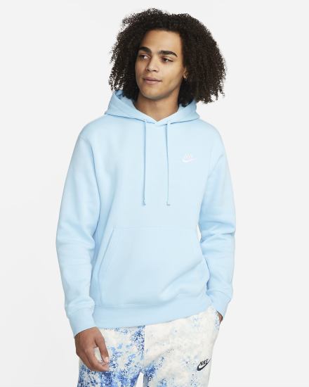 Nike Sportswear Club Fleece Ženske Majica S Kapuljačom Plave Bijele | HR-43082NMLE