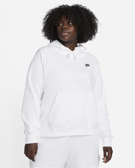 Nike Sportswear Club Fleece Ženske Majica S Kapuljačom Bijele Crne | HR-96712GZFX