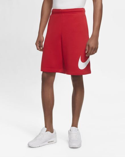 Nike Sportswear Club Graficke Muške Kratke Hlače Crvene Bijele | HR-79268IPOY