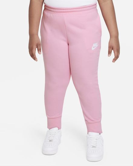 Nike Sportswear Club Kids French Terry Fitted (Extended Size) Za Djevojčice Hlače Roze Bijele | HR-14925PCIX