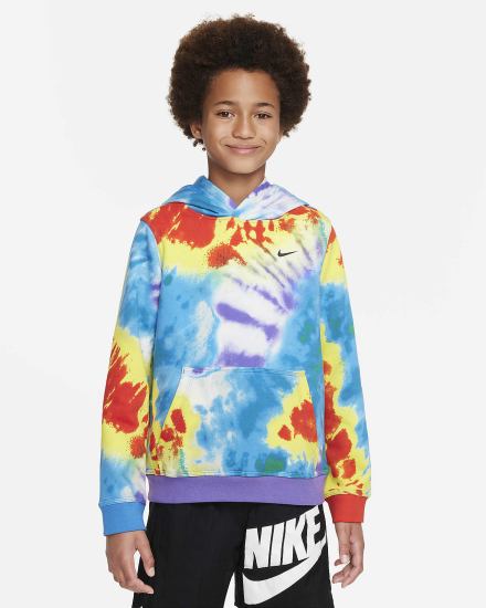 Nike Sportswear Club Kids Tie-Dye Za Dječake Majica S Kapuljačom Ljubičaste | HR-69053FPKO