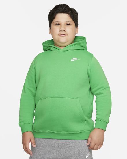 Nike Sportswear Club Kids Za Dječake Majica S Kapuljačom Svijetlo Zelene Bijele | HR-49187DMXE