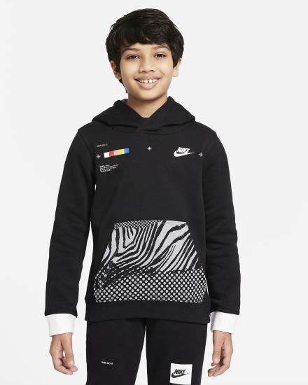 Nike Sportswear Club Kids Za Dječake Majica S Kapuljačom Crne | HR-87014JOUN